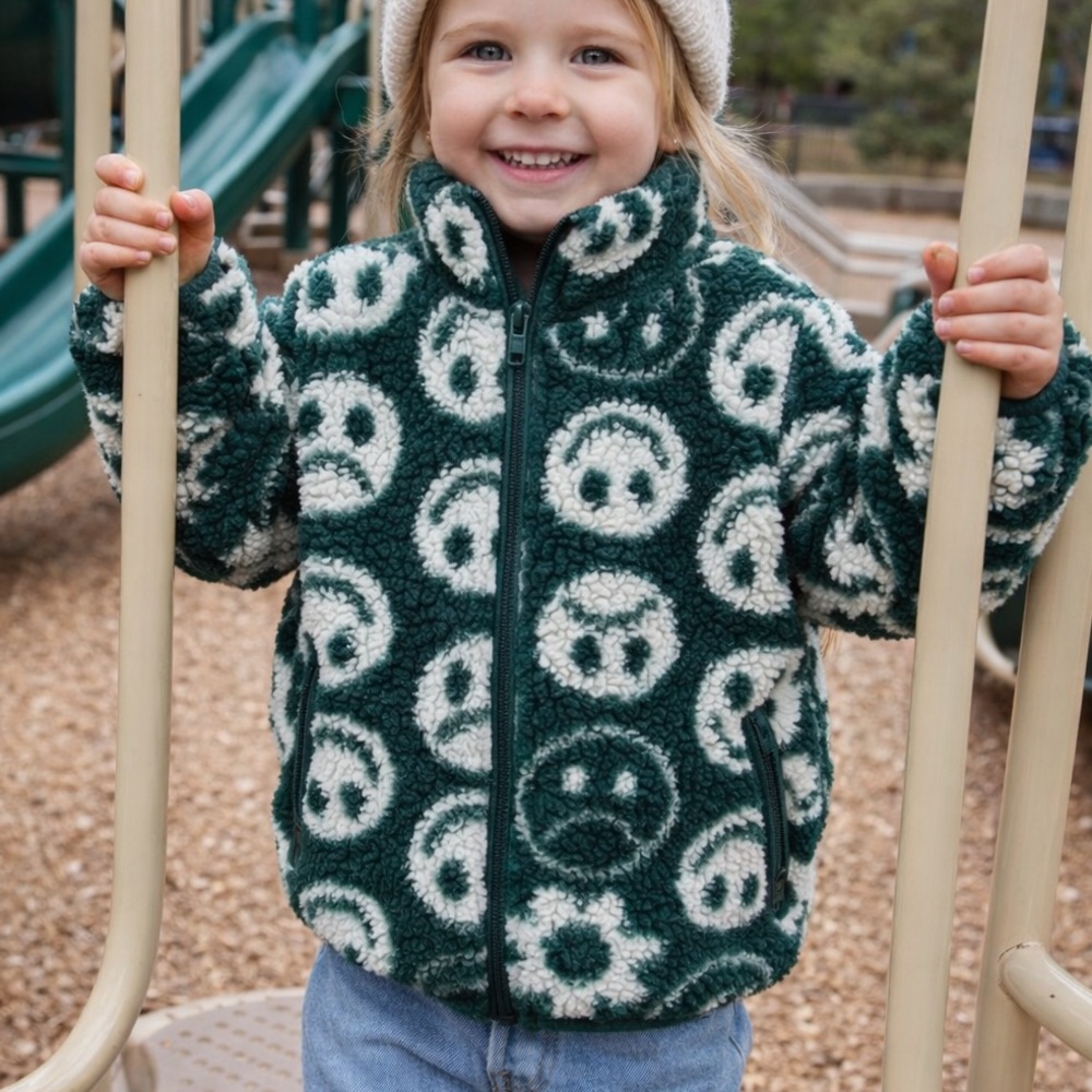 PacSun Green and White Kids Jacket